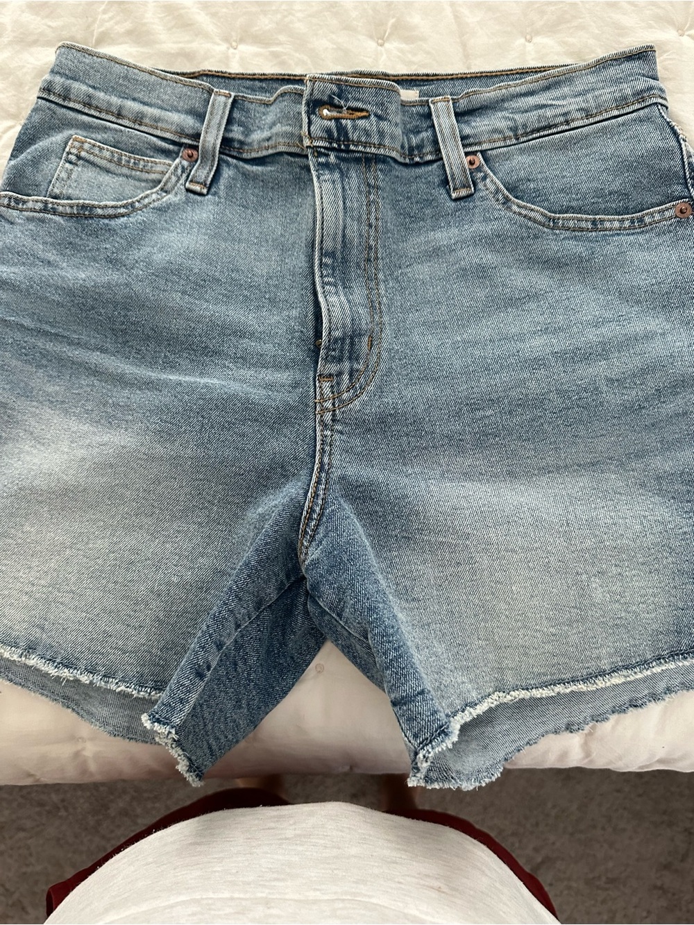 Signature by Levi Strauss Light Blue Denim Cutoff Jean Shorts